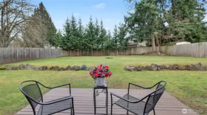 Large and flat lot with fully fenced backyard.