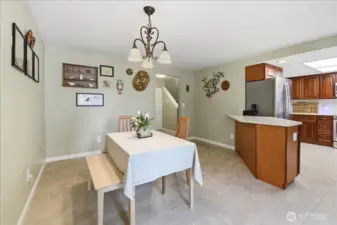 Dining room / Nook with heated tile floor