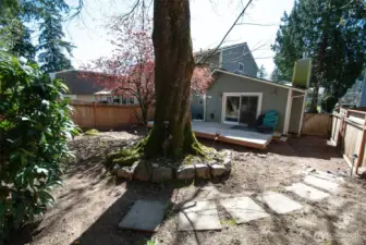 Backyard has plenty of room for pets!