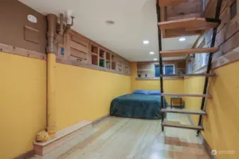 Daylight lower level south home:   Designed as master suite (has access to exterior for possible MIL Unit), bamboo floors,    crawl space redesigned into custom storage units and custom cedar wood panels,  custom cedar wood closet and new windows