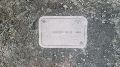 Fiber Optic Utility Connection Box on Property