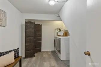 Extra big laundry room can also be used as a mud room and/or additional storage off the garage.