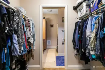 Walk through closet