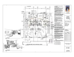 Floor plan submitted for permit