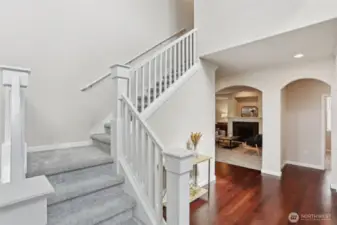 Beautiful open entry with lots of natural lighting