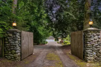 Private gated driveway