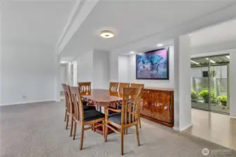 Spacious dining area