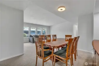 Spacious dining area