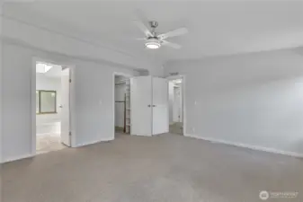 Master bedroom with walk-in closet