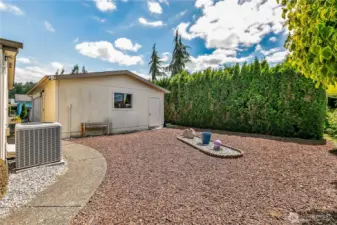 Low maintenance backyard