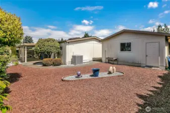 Low maintenance backyard