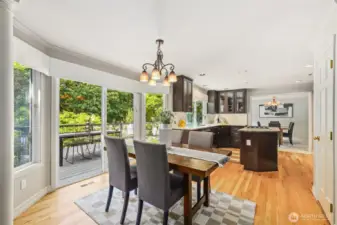 Direct access to deck from kitchen