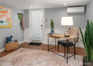 Bedroom #4 downstairs is perfect as an office or bedroom! Generously sized.