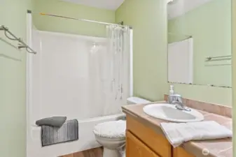 Upper level hallway bathroom