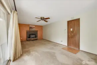 Rec Room and entrance to the Garage.