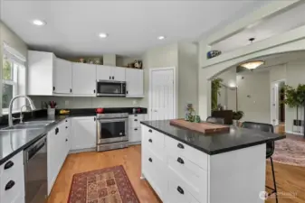 Large kitchen island
