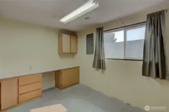 1st room in basement with natural light.