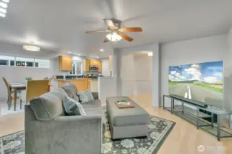 Living room Flows to Kitchen