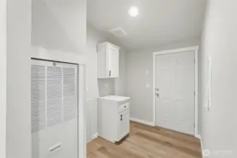 Utility room for laundry, heating and yard access!