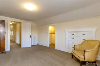 Upstairs bedroom used as primary