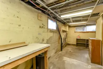 Work room in basement