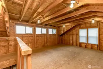 Large Storage loft in garage