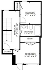 Upper floor plan