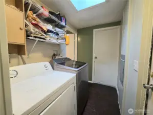 Washer and dryer inside the home for added convenience.