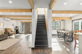 Stairs leading to upstairs bedrooms.