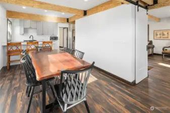 Open concept kitchen - dinning room.