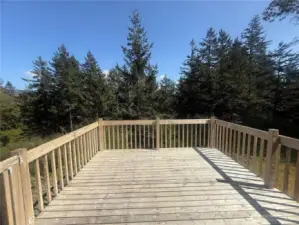 Completely private entertaining deck off the back of the home.
