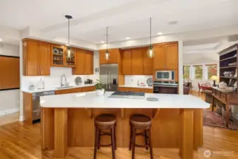 Large chefs kitchen with  great counter space