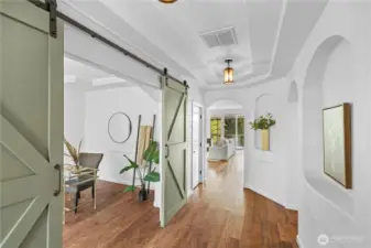 Custom added barn doors.