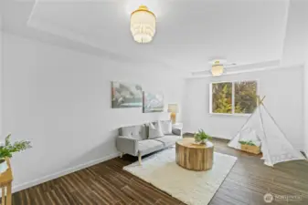 Versatile loft space. Upgraded to enclose space (formerly open).