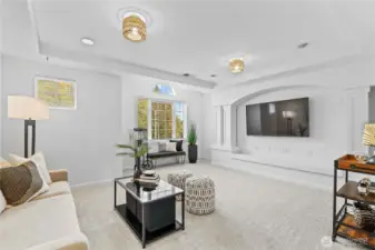 Upper-level media room/