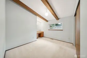 Bedroom 2 has a convenient built-in.