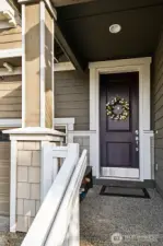 Covered front porch — so appreciated in the rain!