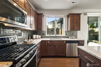 Great stainless steel appliances, plus a gas range!