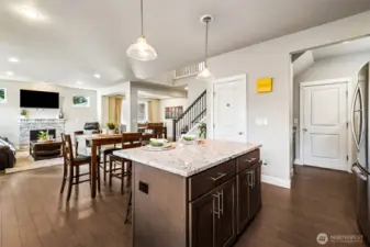 Don't forget the walk-in pantry, and mudroom with access to the garage, right off the kitchen.