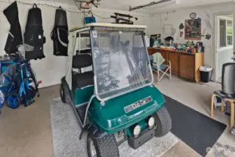 backyard - golf cart garage