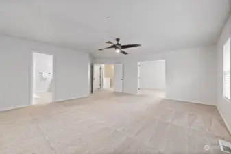 View of Double doors to landing and to bonus room.