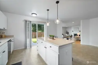 View of Family Room from kitchen