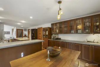 Wonderful storage in this kitchen, check out the butler's pantry! Pretty but very practical storage space!