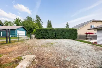 Alley access shown for the gravel area.