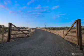 20 Ft wide double swing gated entry