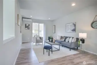 Secondary living space image with minisplit system to stay both warm and cool.