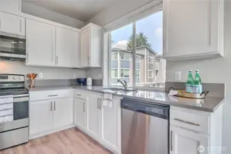 Storage and counter space abound.