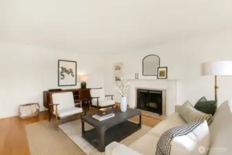Enter into the beautiful oversized living room.
