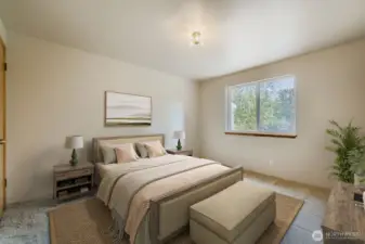 PEACEFUL THIRD BEDROOM ON MAIN FLOOR, GREAT FOR AN OFFICE OR GUESTS.