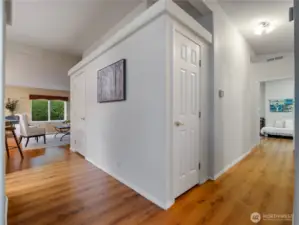 The laminate floorig is not only easy to maintain, it is gorgeous.